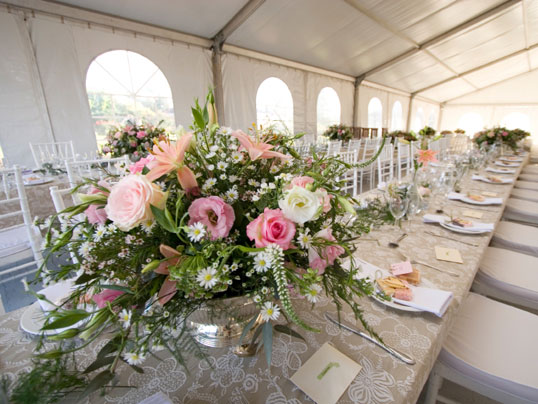 reception wedding flowers